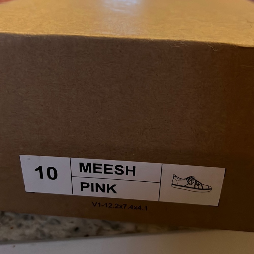 Brand new soft pink lace up sneakers